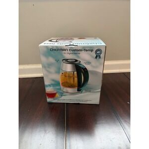 Chefman Custom-Temp 1.8L Digital Glass Electric Tea Infuser RJ11-17-GTI-RL